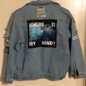Graphic “WHERE’S MY MIND” Jean jacket